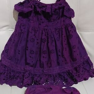 Ralph Lauren Baby Girl Dress Purple 9 M